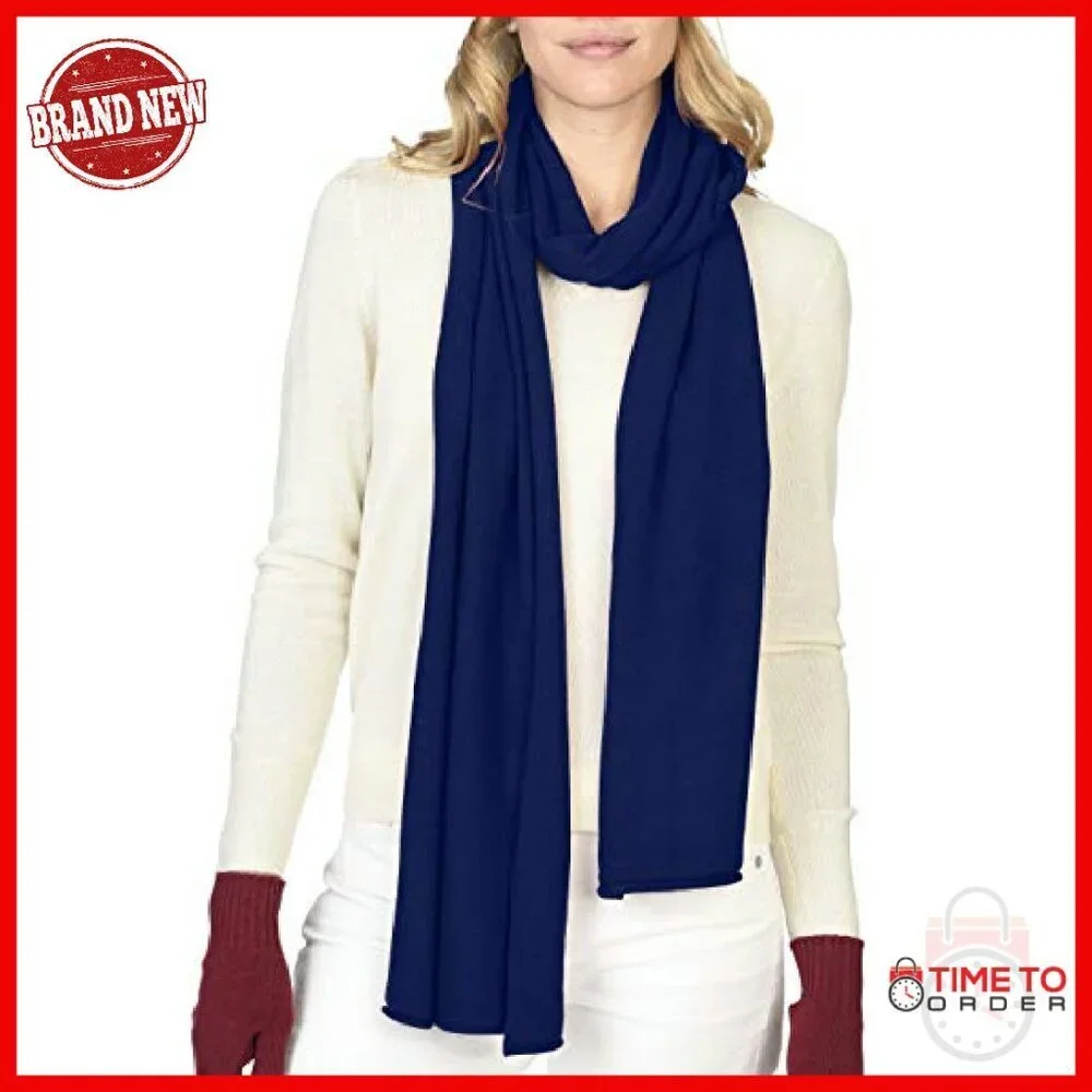 100% Pure Cashmere Long Scarf Ultra Warm Winter Accessories Unisex